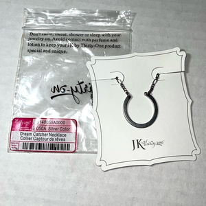 Silver Tone Dream Catcher Necklace JK by Thirty-One #6148‎